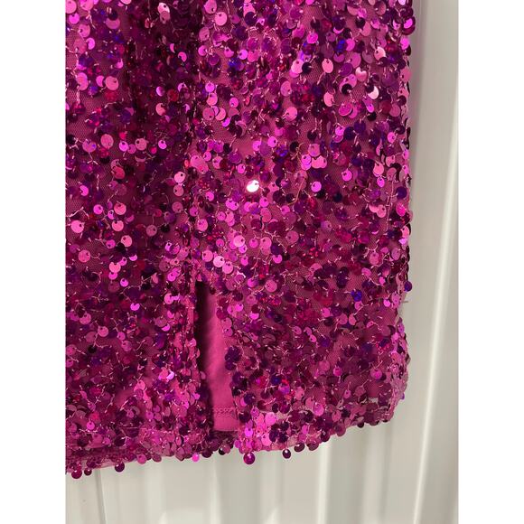 Wild Fable Women’s Tank Lined Sequin Dress Back tie up Side zipper Pink XXL - Picture 3 of 7